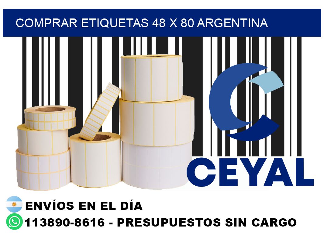 Comprar etiquetas 48 x 80 argentina