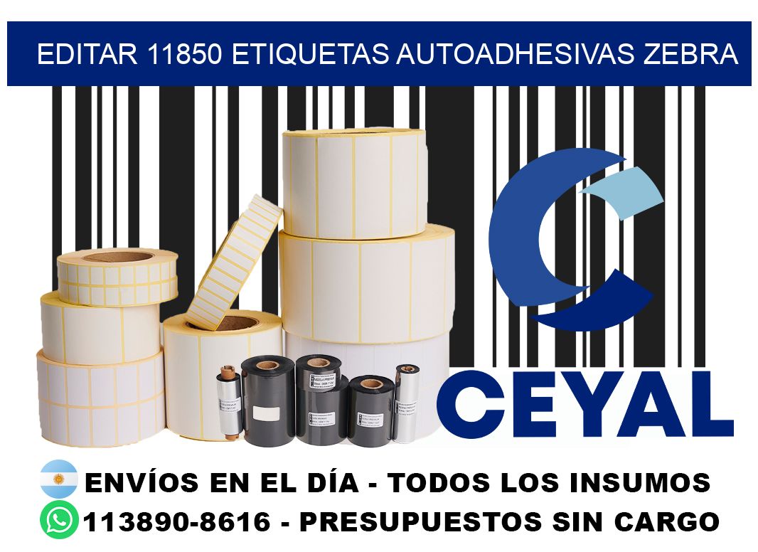 EDITAR 11850 ETIQUETAS AUTOADHESIVAS ZEBRA