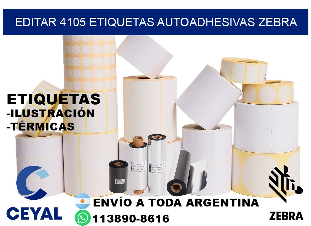 EDITAR 4105 ETIQUETAS AUTOADHESIVAS ZEBRA