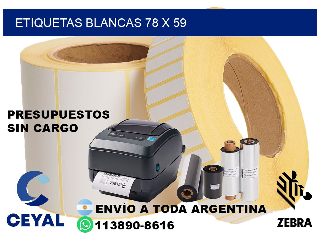 etiquetas blancas 78 x 59