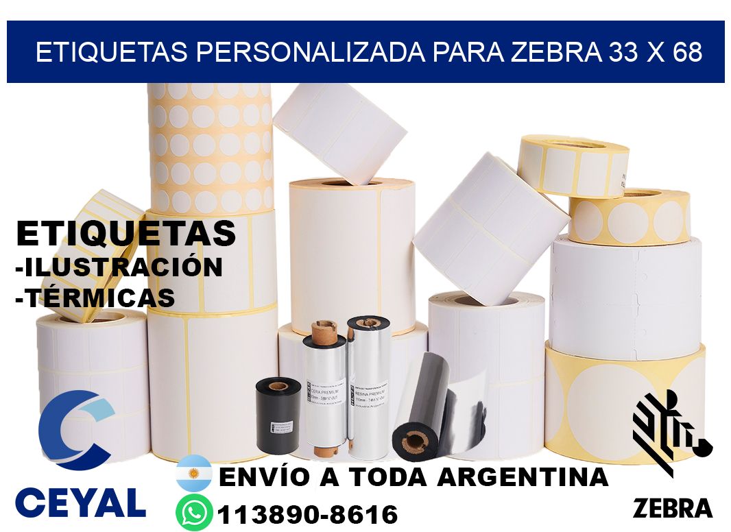 etiquetas personalizada para zebra 33 x 68