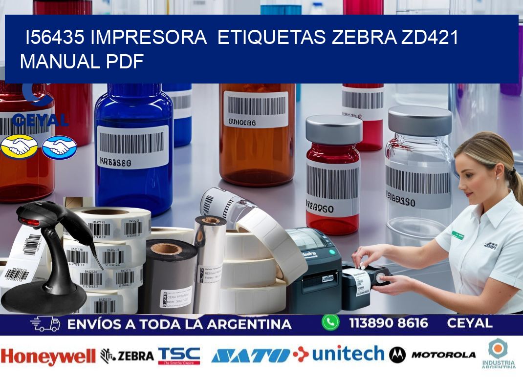i56435 impresora etiquetas Zebra ZD421 manual PDF