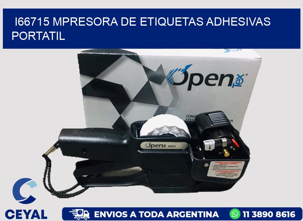 i66715 mpresora de etiquetas adhesivas portatil