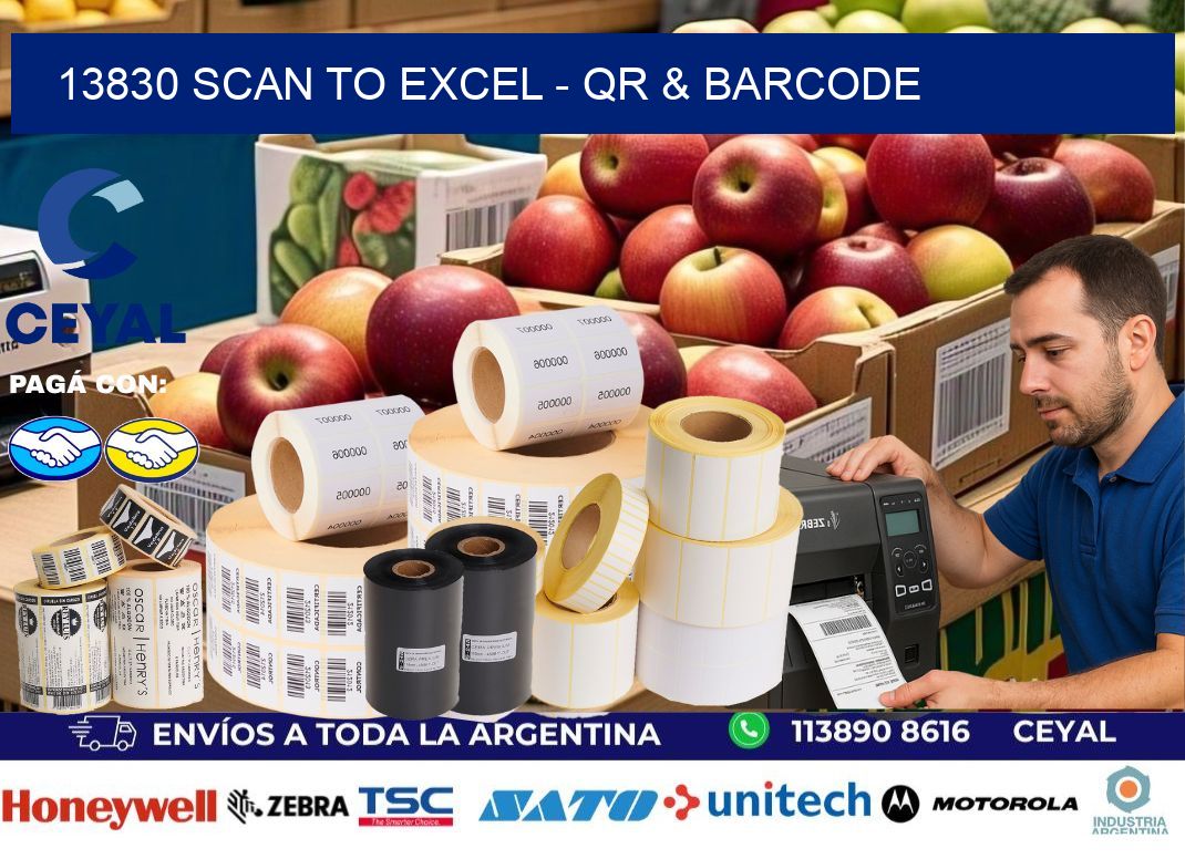 13830 Scan to Excel - QR & Barcode