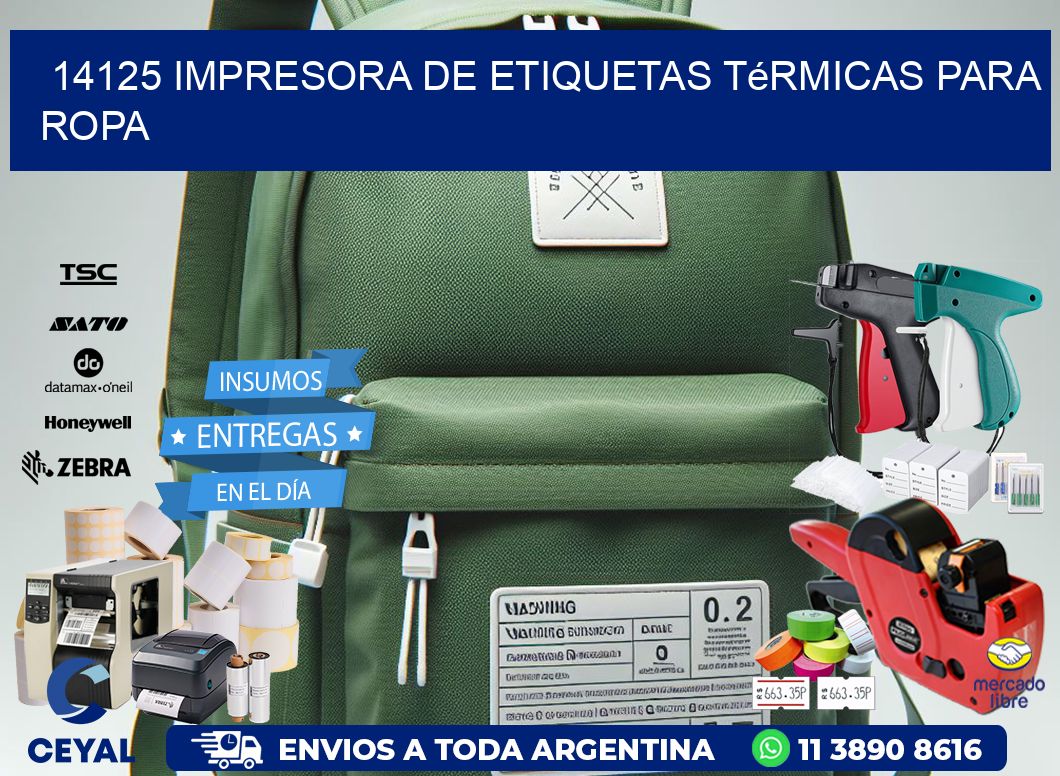 14125 impresora de etiquetas térmicas para ropa
