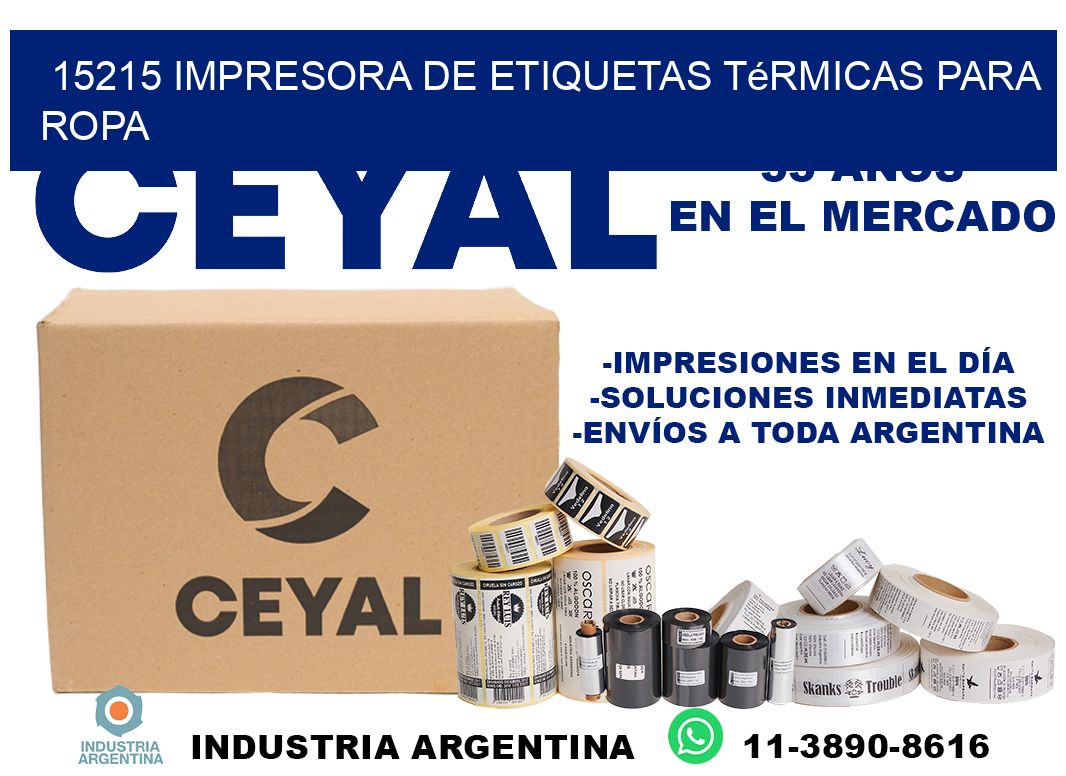 15215 impresora de etiquetas térmicas para ropa