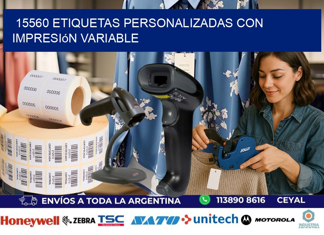 15560 etiquetas personalizadas con impresión variable
