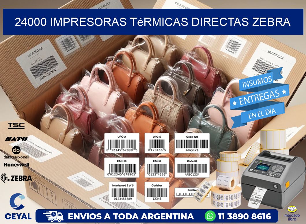 24000 impresoras térmicas directas zebra