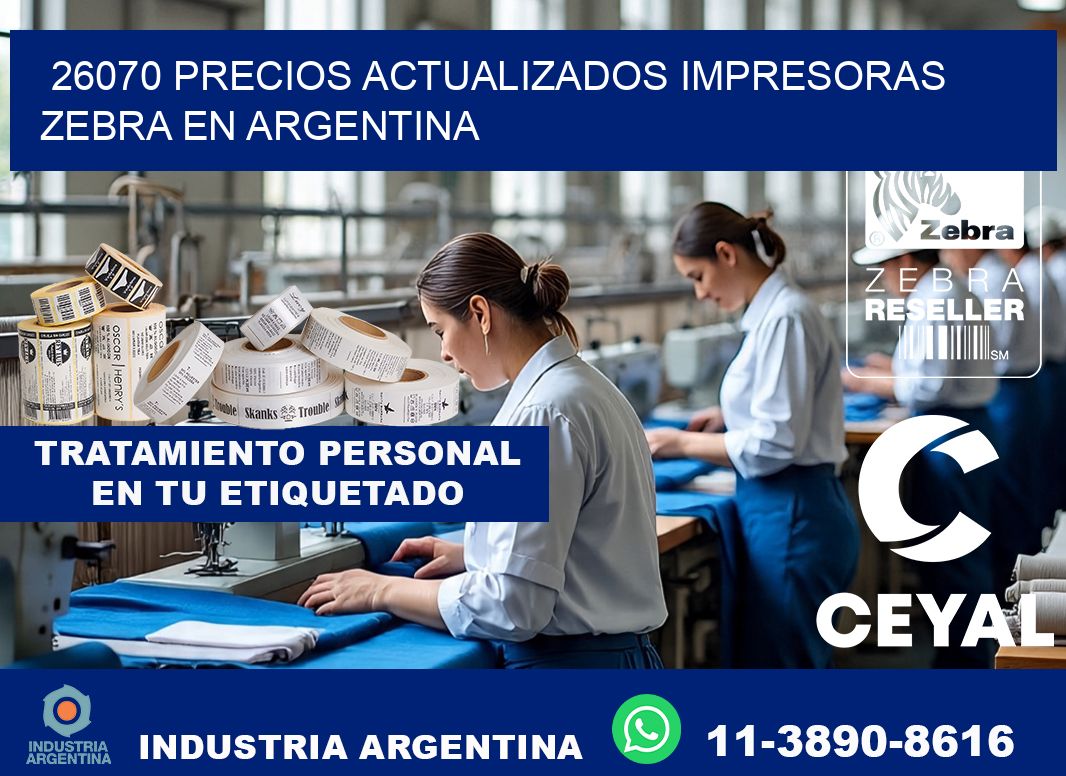 26070 precios actualizados impresoras zebra en argentina