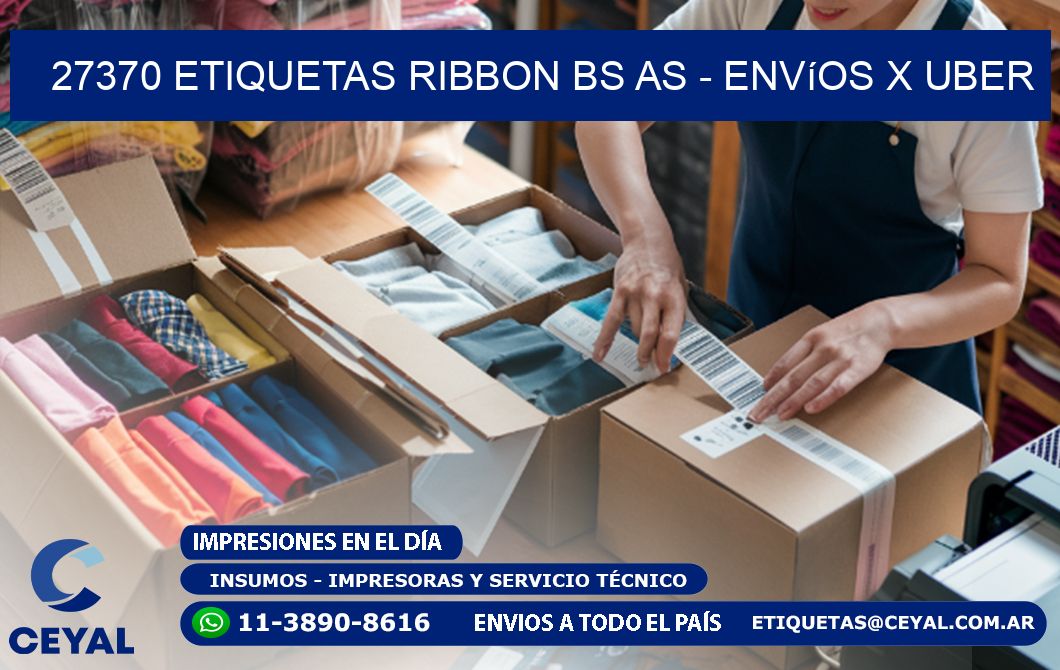 27370 etiquetas ribbon bs as - envíos x uber