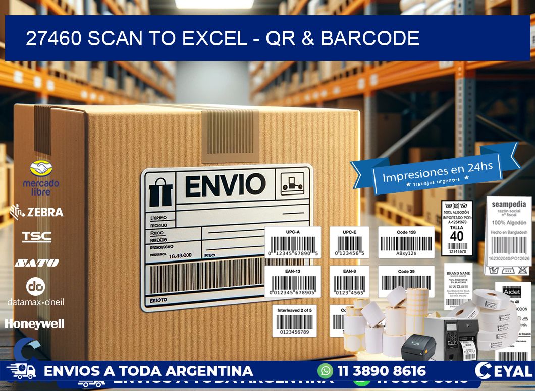 27460 Scan to Excel – QR & Barcode
