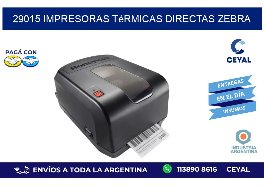 29015 impresoras térmicas directas zebra