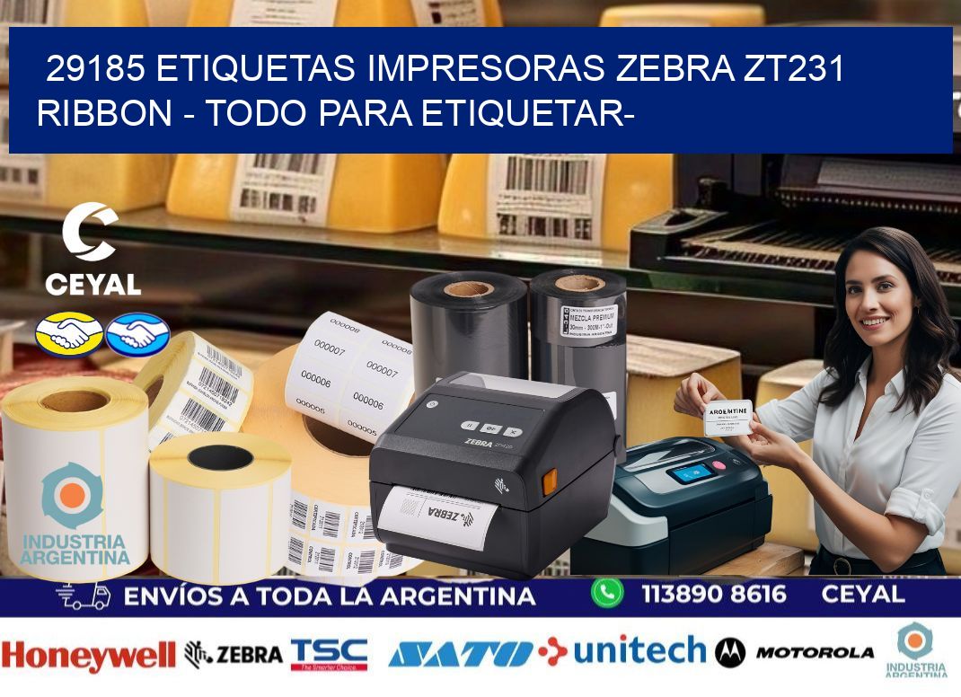 29185 etiquetas impresoras zebra zt231 ribbon - Todo para Etiquetar-