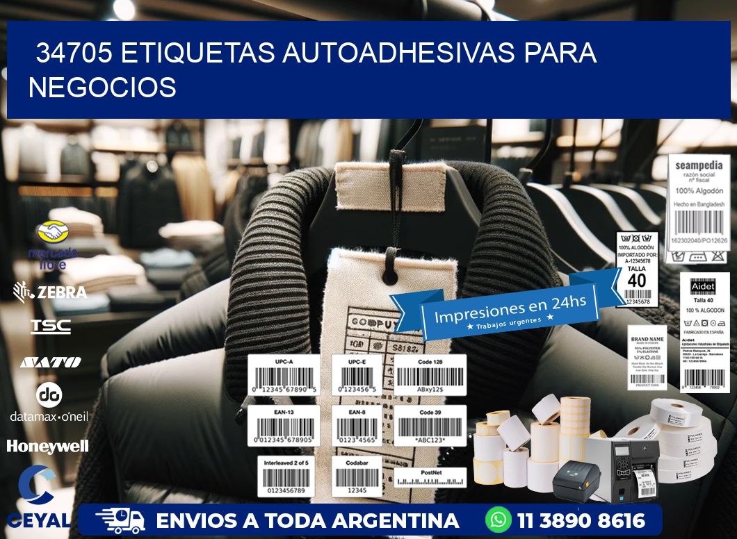 34705 etiquetas autoadhesivas para negocios