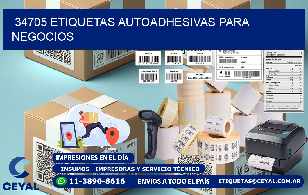 34705 etiquetas autoadhesivas para negocios