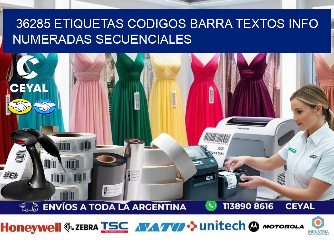 36285 Etiquetas Codigos Barra Textos Info Numeradas Secuenciales