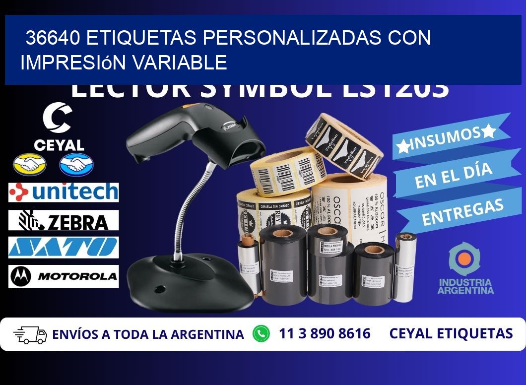 36640 etiquetas personalizadas con impresión variable