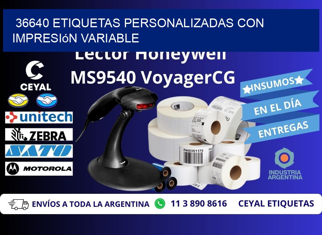 36640 etiquetas personalizadas con impresión variable
