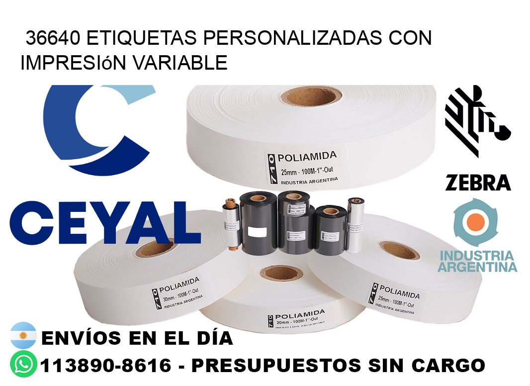 36640 etiquetas personalizadas con impresión variable