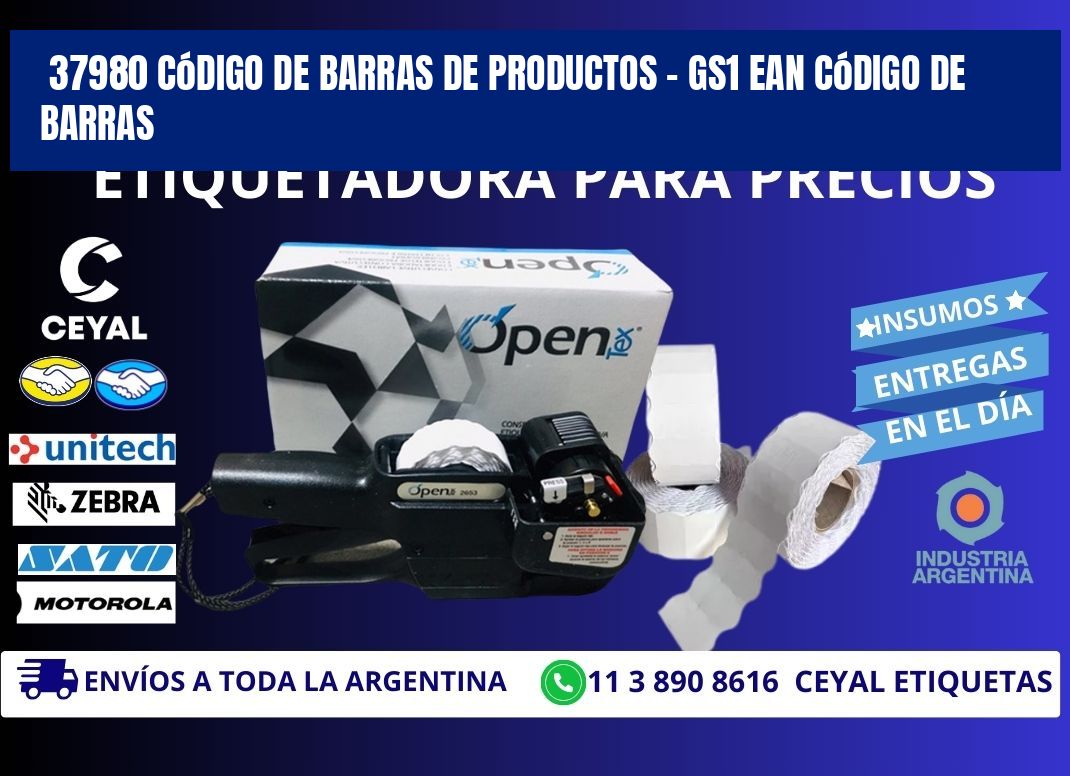 37980 Código de Barras de productos - GS1 ean Código de Barras