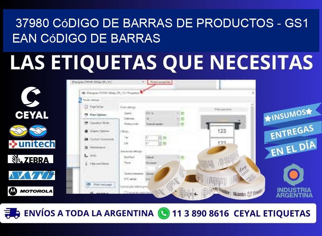 37980 Código de Barras de productos - GS1 ean Código de Barras