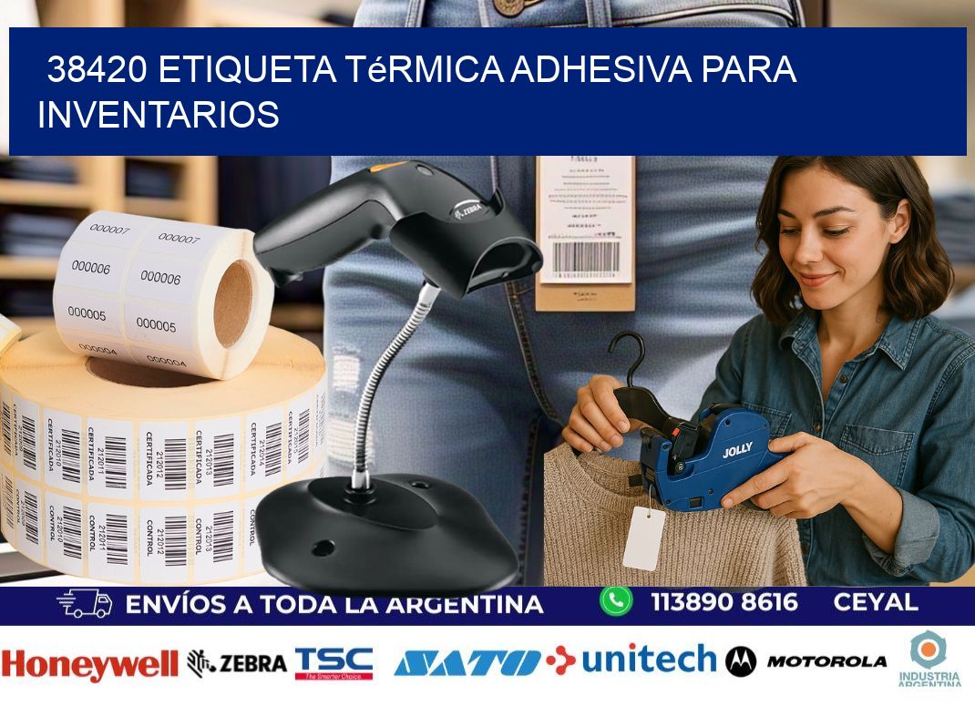 38420 Etiqueta térmica adhesiva para Inventarios