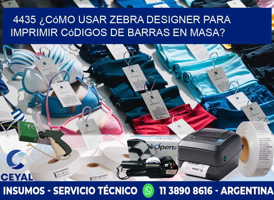 4435 ¿Cómo usar Zebra Designer para imprimir códigos de barras en masa?