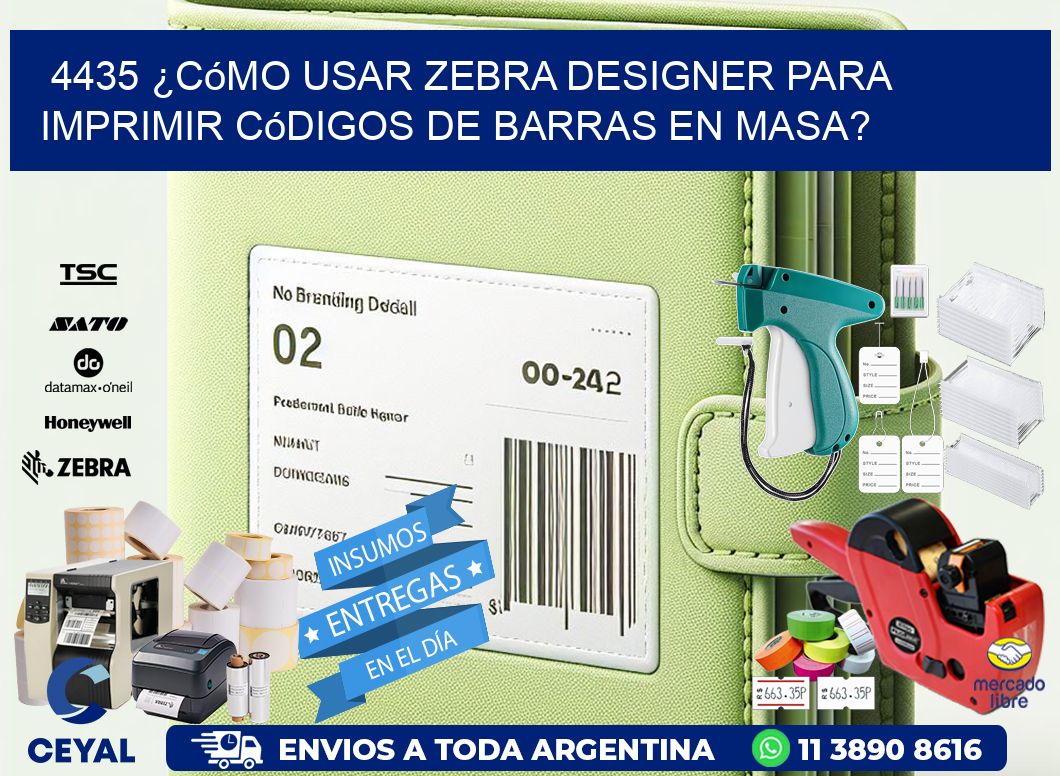 4435 ¿Cómo usar Zebra Designer para imprimir códigos de barras en masa?