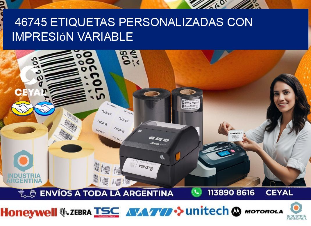 46745 etiquetas personalizadas con impresión variable