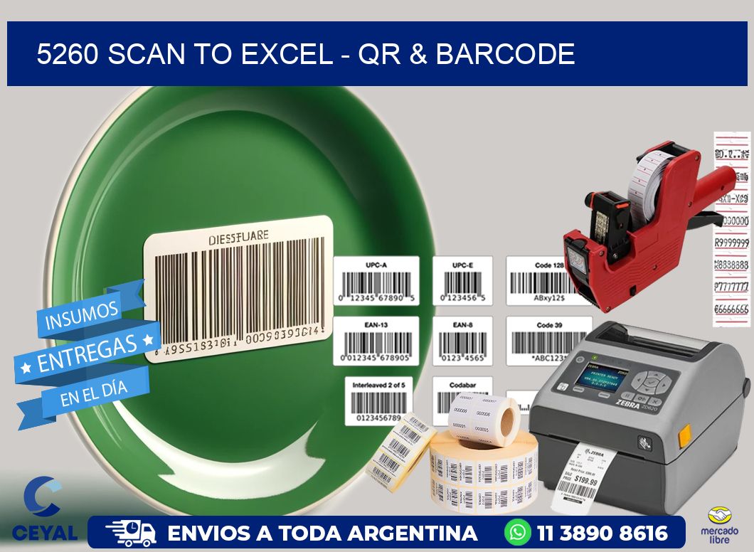 5260 Scan to Excel – QR & Barcode