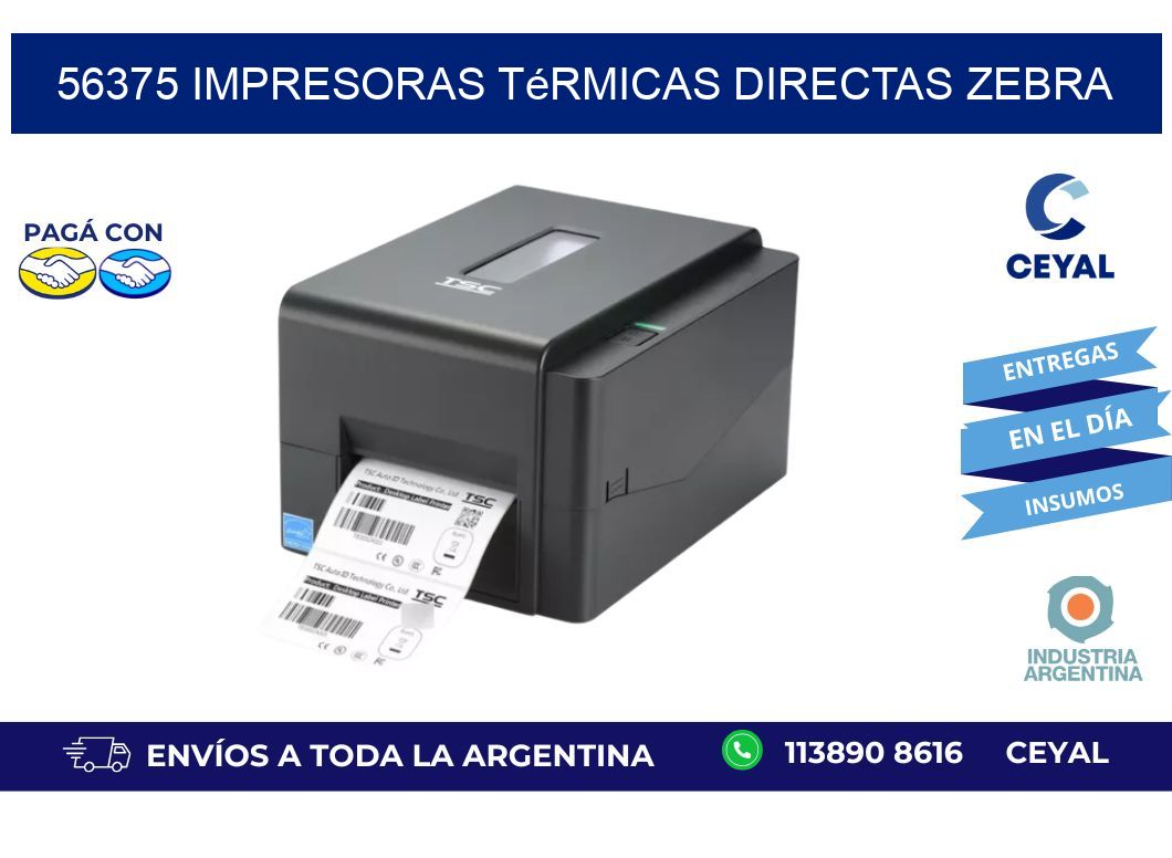 56375 impresoras térmicas directas zebra