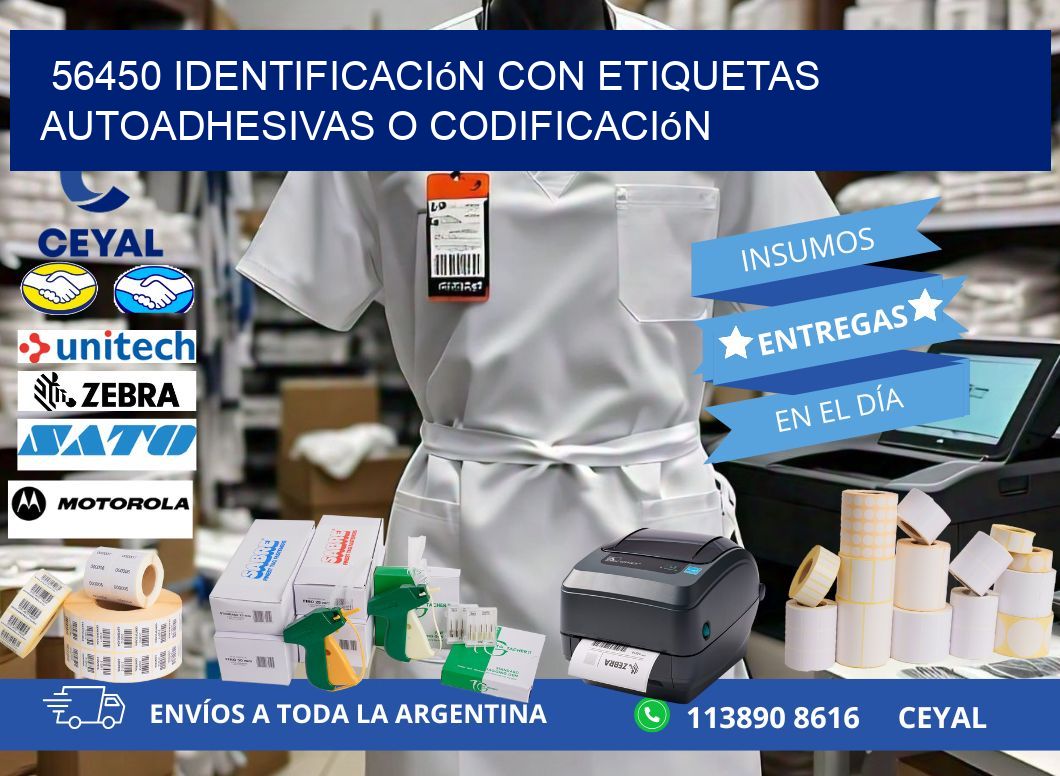 56450 identificación con etiquetas autoadhesivas o codificación