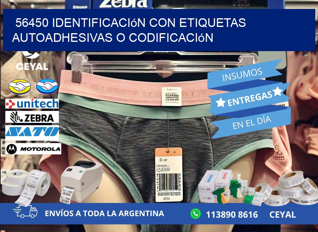 56450 identificación con etiquetas autoadhesivas o codificación