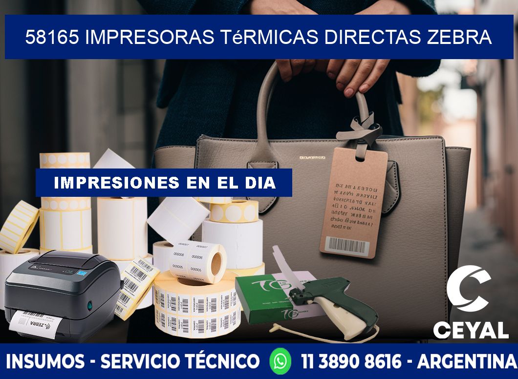 58165 impresoras térmicas directas zebra