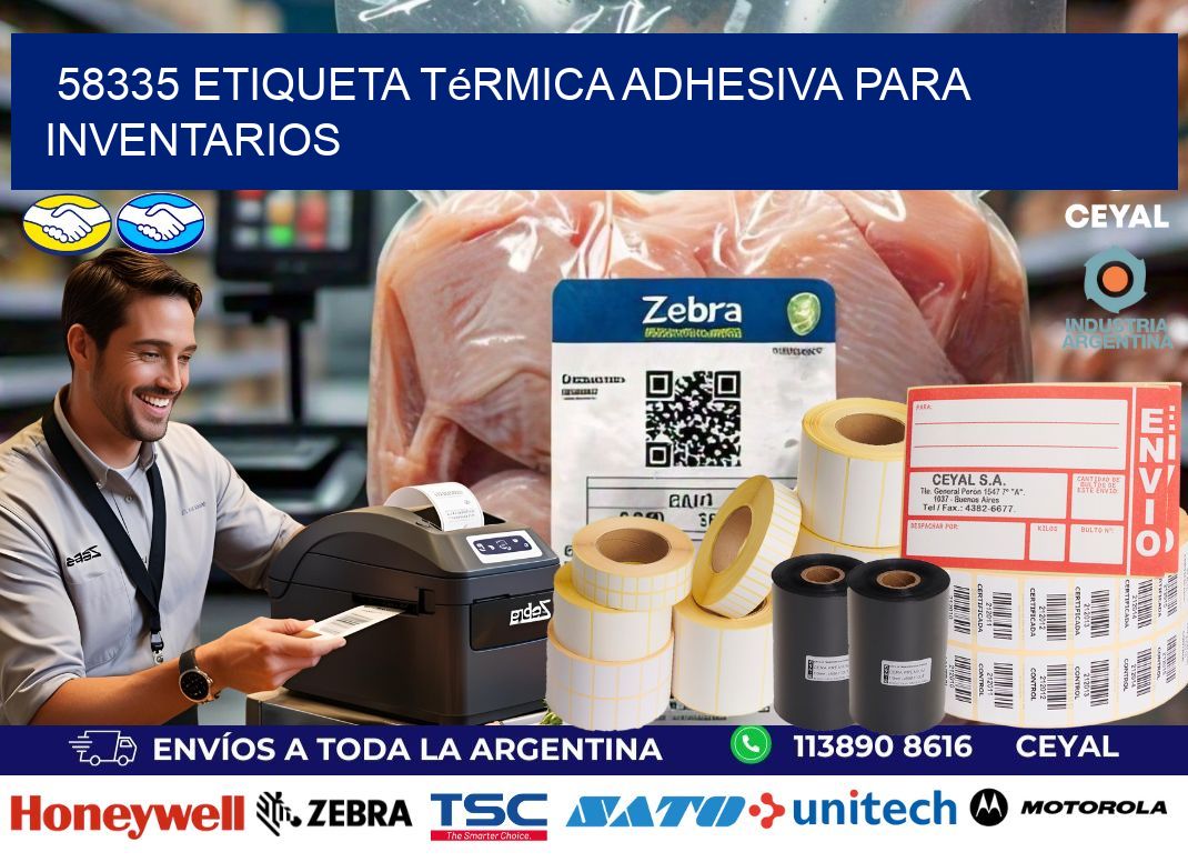 58335 Etiqueta térmica adhesiva para Inventarios
