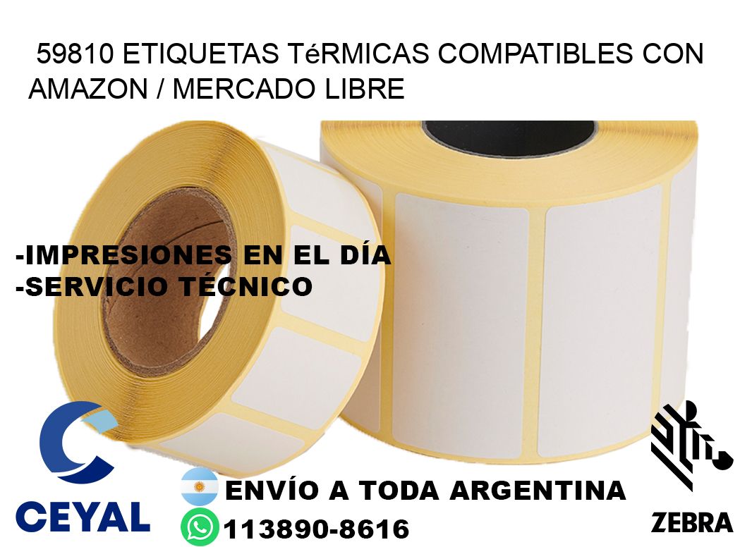 59810 etiquetas térmicas compatibles con Amazon / Mercado Libre