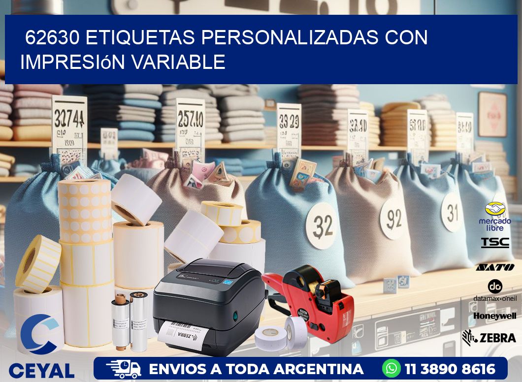 62630 etiquetas personalizadas con impresión variable