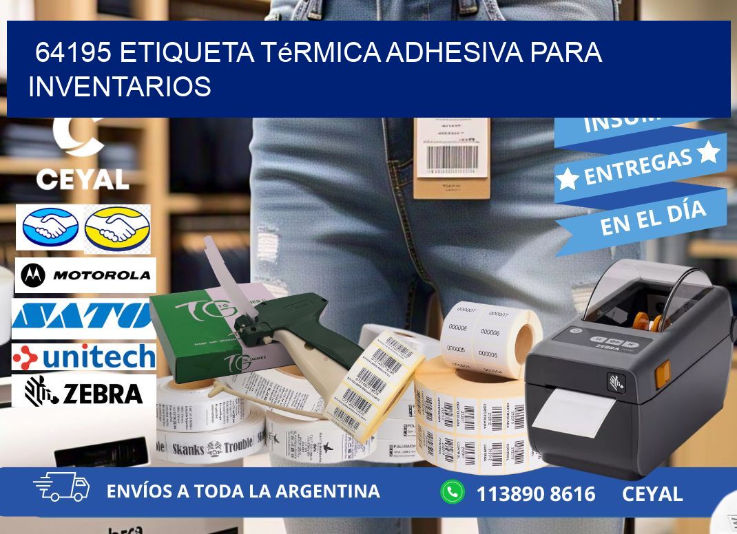 64195 Etiqueta térmica adhesiva para Inventarios