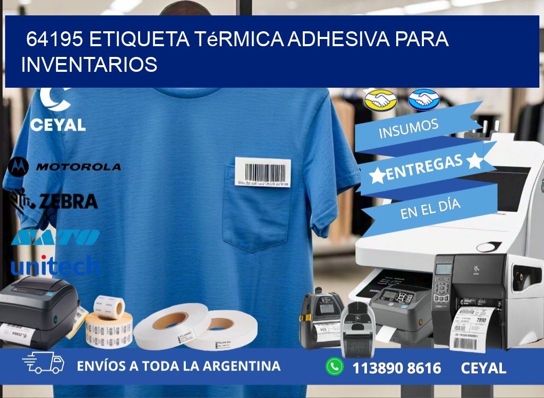 64195 Etiqueta térmica adhesiva para Inventarios