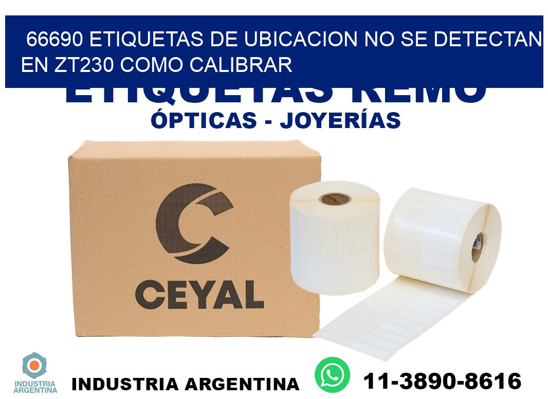 66690 etiquetas de ubicacion no se detectan en zt230 como calibrar