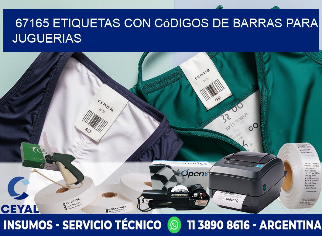 67165 etiquetas con códigos de barras para juguerias