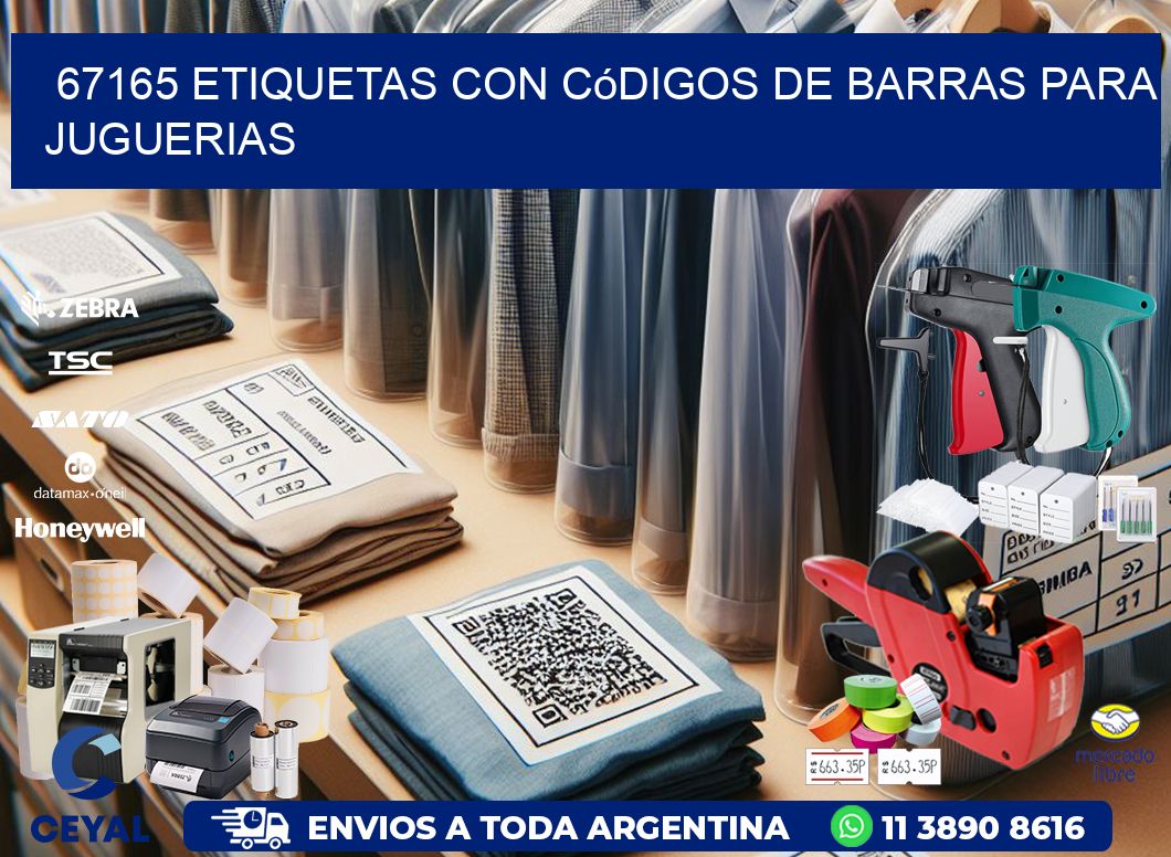 67165 etiquetas con códigos de barras para juguerias