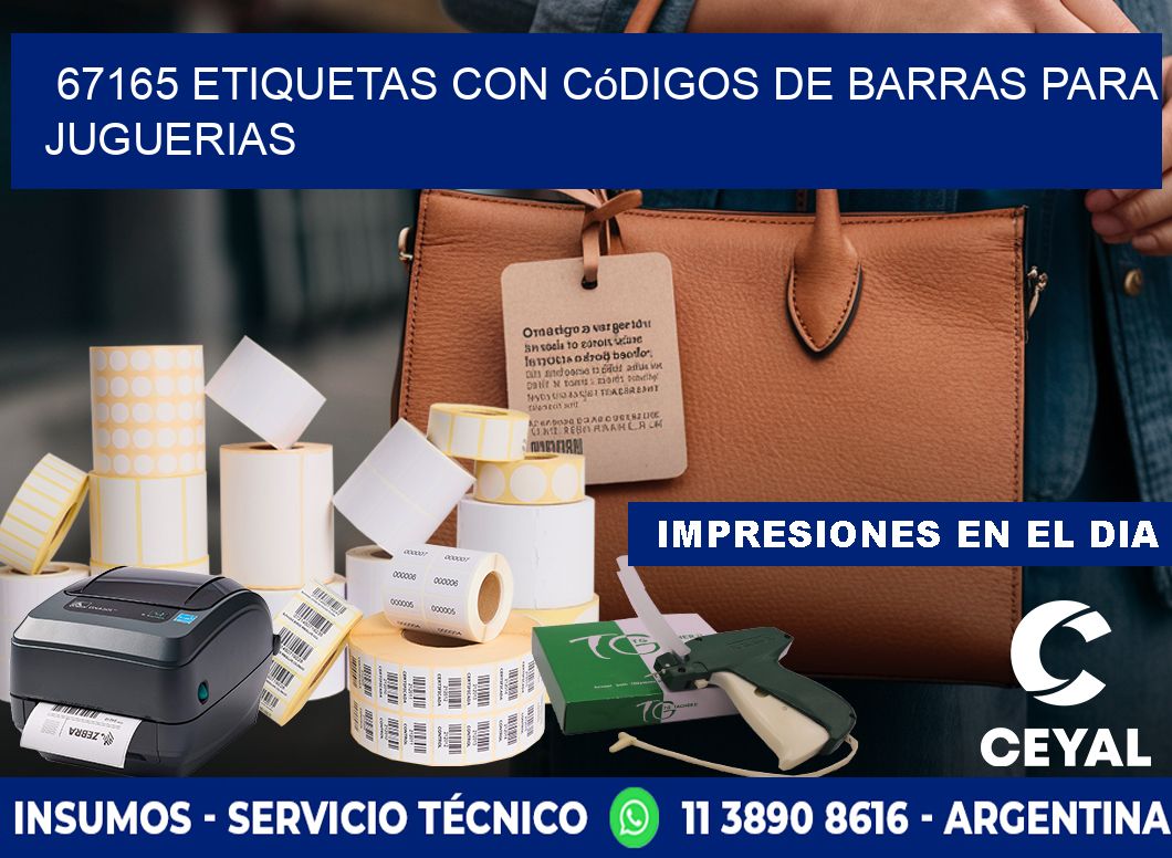 67165 etiquetas con códigos de barras para juguerias