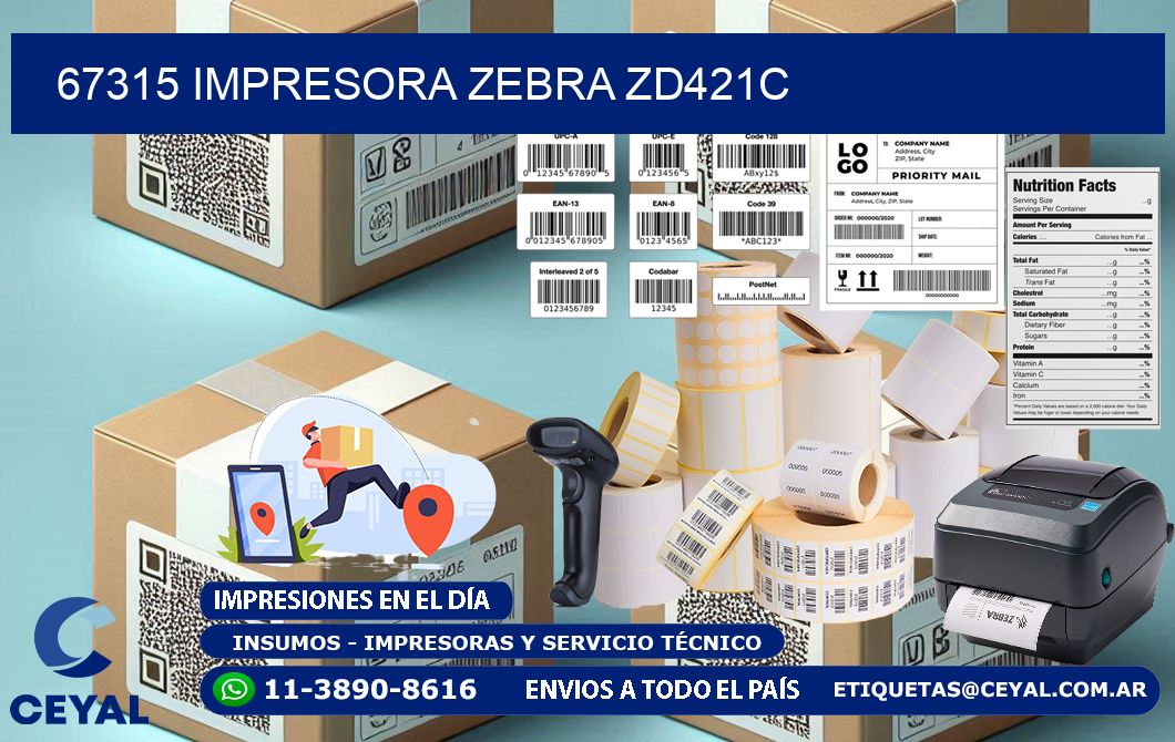 67315 Impresora Zebra zd421c