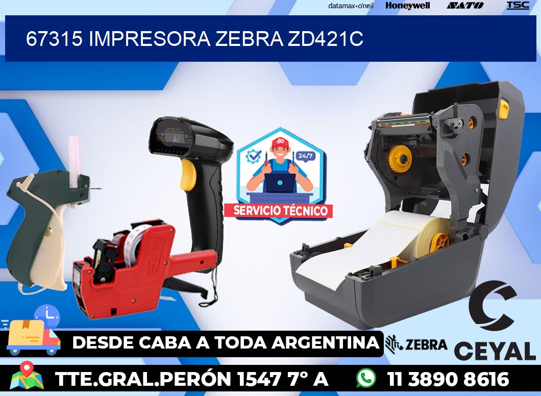 67315 Impresora Zebra zd421c