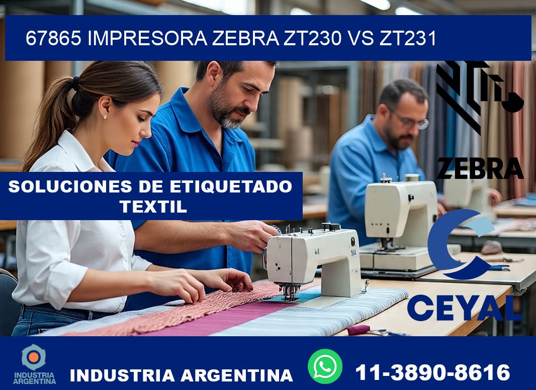 67865 impresora zebra zt230 vs zt231