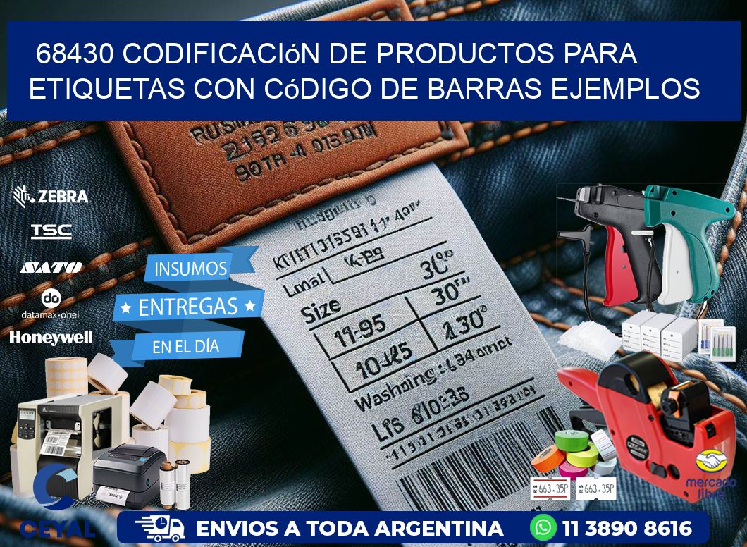 68430 Codificación de productos para etiquetas con código de barras ejemplos