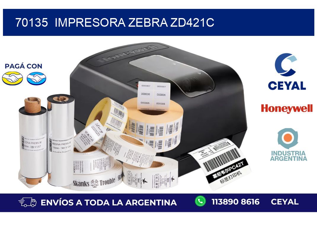 70135 Impresora Zebra zd421c