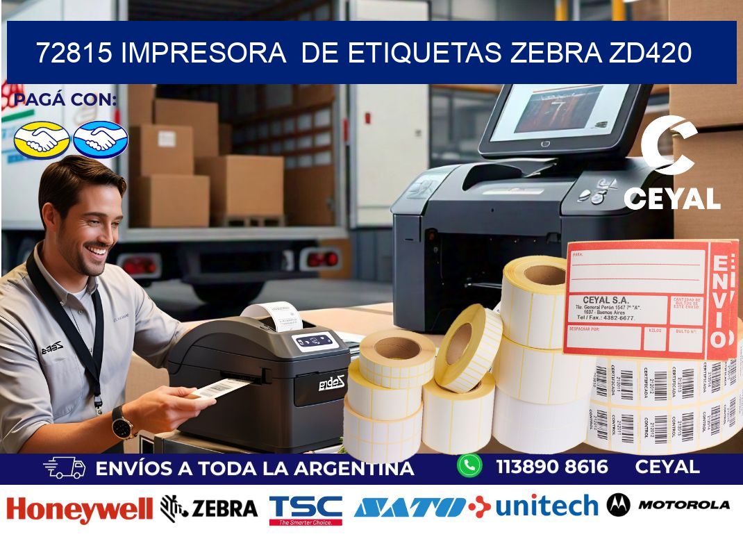 72815 impresora  de etiquetas Zebra ZD420