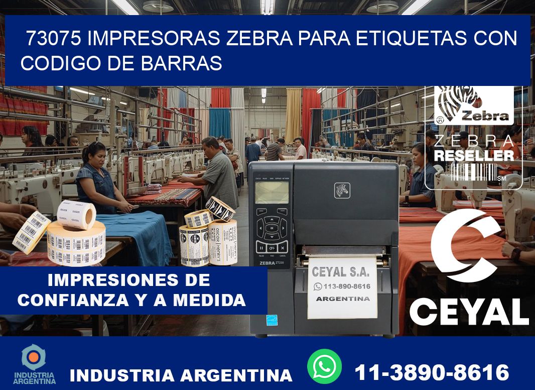 73075 impresoras zebra para etiquetas con codigo de barras